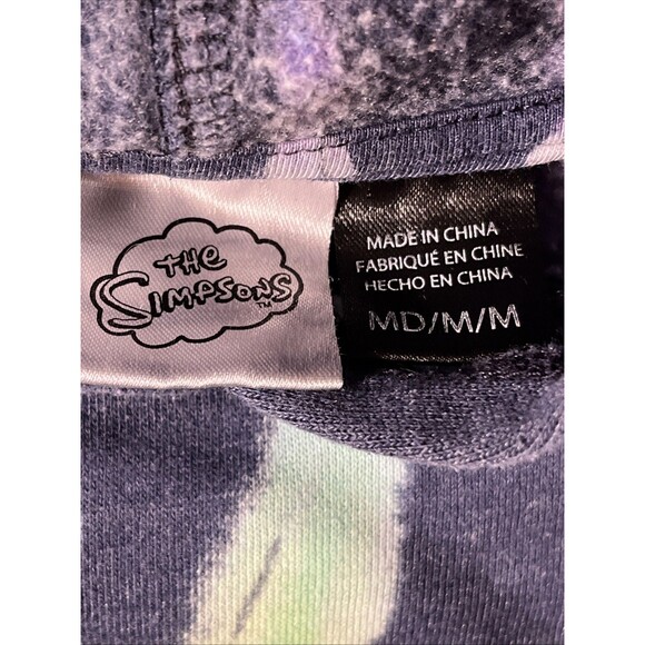 The Simpsons Hoodie Mensmedium Tie Dye Pullover Sweatshirt Mad Engine Cartoon TV - Picture 4 of 5